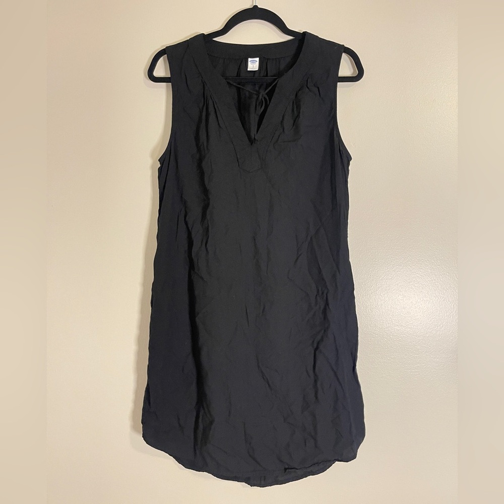 Old Navy Dress Womens Size Small Petite Black Sleeveless Sheath Summer Mini